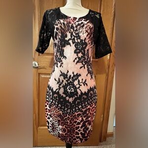 NWOT Venus Bodycon and lace dress
